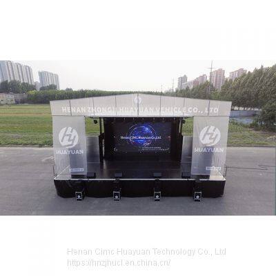 HUAYUAN T255-6 Hydraulic Outdoor Mobile Stage Truck for Concert Events photo-2