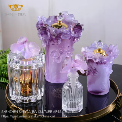 Kitchen Set Spice Box Canister Coffee Tea And Sugar Storage With Handle Boukhor Oud Crystal Glass Jars photo-5