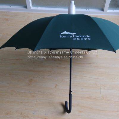 Advertising Umbrella Manufacturer With Straight Rod Automatic Umbrella, Curved Handle, Windproof Framework and High Cost Performance photo-2
