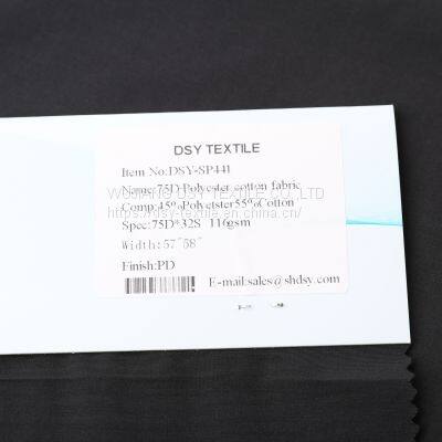 Factory Made 100% Cotton/ Polyester Waterproof DSY-SP441Polyester Cotton Fabric