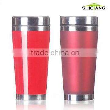 16oz stainless steel tumbler with plastic outer