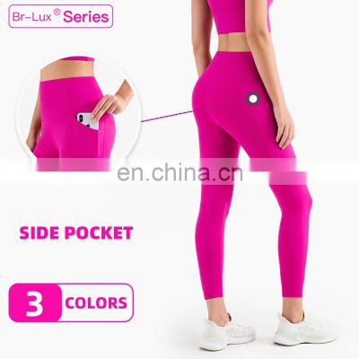 Recycled Active Sport Wear High Waist Yoga Leggings With Pockets Women Custom Logo Leggins