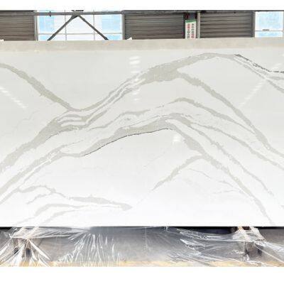 Code：1008，Calacatta artificial stone quartz slab kitchen countertops