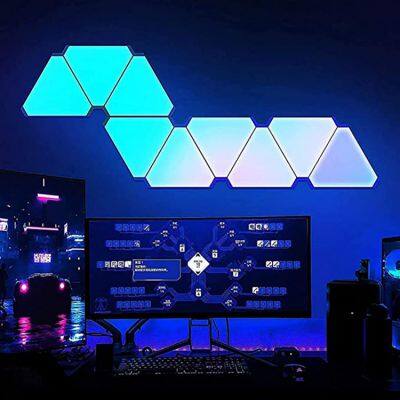 App Control Creative Decor RGB Wall Light Rhythm Triangle Lamps Quantum Atmosphere Wall Lamp LED Night Light Triangle Lamps