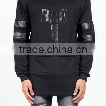 2016 designer sweatshirt/2016 latest design printed sweatshirt/Black color sweatshirt with black color printing