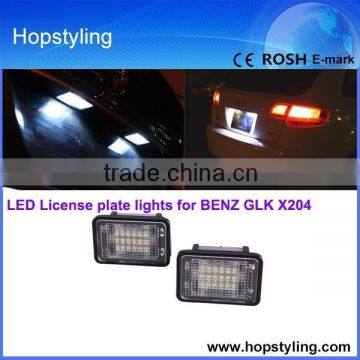 car LED light china supplier for Benz GLK X204 LED license plate lamp canbus No error code LED car light