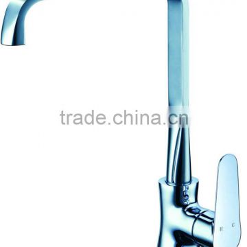 8106D High Quality Brass Sedal Ceramic Cartridge Chrome Plated Kitchen Sink Mixer with Single handle