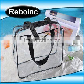 pvc material clear file bag with zipper