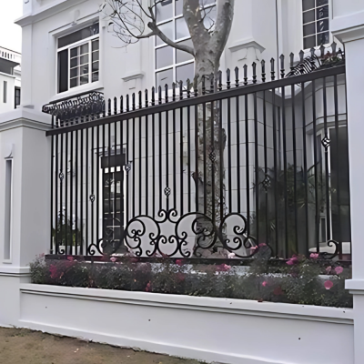 Anti-Rust Wrought Iron Garden Fence, Strong Metal Security Fencing for Villa and Garden, Wholesale photo-2