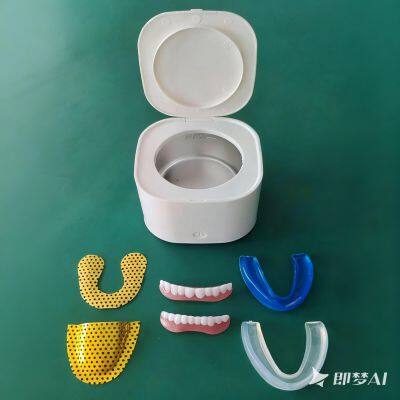 Усовершенствованная ультразвуковая машина для очистки ретейнеров, ультразвуковой чистильщик зубных протезов 48кГц