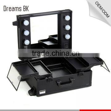 2016 Professional Makeup Cosmetic Case With Lights Mirror photo-3