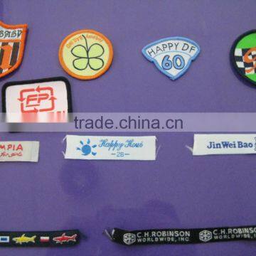 Customize high quality shirt labels, woven tags, textile labels in low price