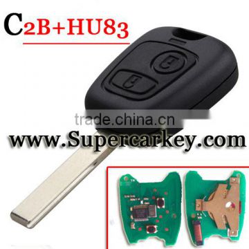 High Quality 2 Button Remote key For Citroen with HU83 blade