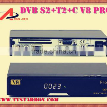 new design set top box combo v8 pro dvb s2 /t2/c mini hd digital satellite receiver