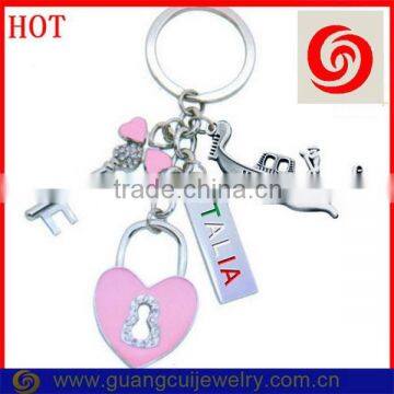 Travel souvenir custom VENEZIA boat oar keychain with key lock charm