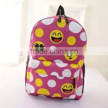 free sample Emoji backpack/emoji nal qq smile face canvas daypack backpack cool Cute Emoji Backpack Cool Kids School Backpack