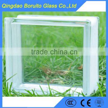 Transparent glass block for decoration