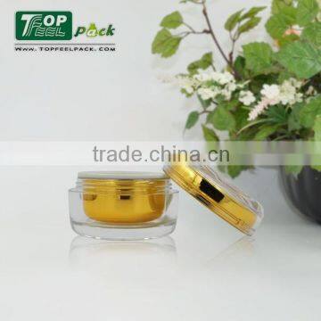 2015 Popular Blue Acrylic Cosmetic Plastic Jar for Facial Cream, Eye Cream