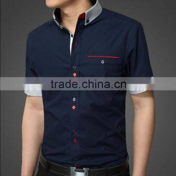 turndown collar short sleeve man shirts