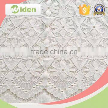 Cotton and nylon white cord lace fabric for women clothing                        
                                                                                Supplier's Choice