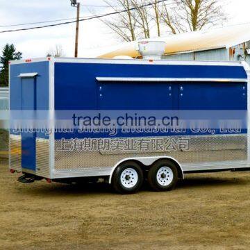 Blue Biaxial Food Truck for Sale Mobile Food Truck for Sale Mobile Food Trailer Cart By China's Largest Factory Produce photo-2