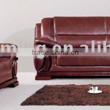 Modern brown design leather armrest office 3 2 1 sofa SF-037