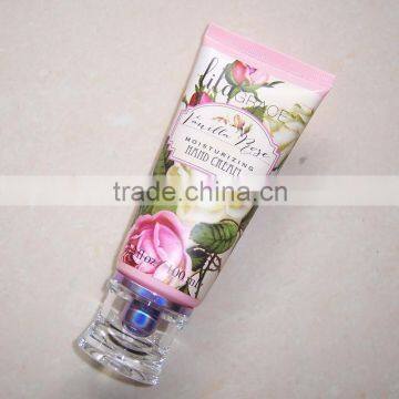 high grade 100g plastic tube with two layer cap for cosmetics