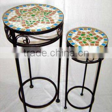 free standing metal flower shelves