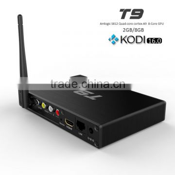 T9 KODI 16.0 version Quad Core s812 BT Box