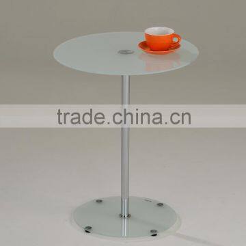 Glass round snack table, coffee table