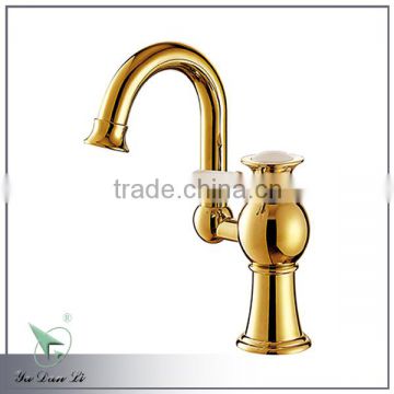 gold waterfall bathroom sink faucet W1041M