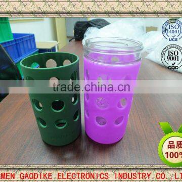 Custom glass water bottle silicone sleeves