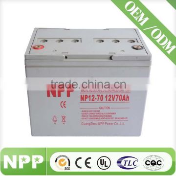 12v70ah deep cycle competitive price battery rechargeable for solar system