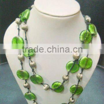 Multi color Glass bead necklace