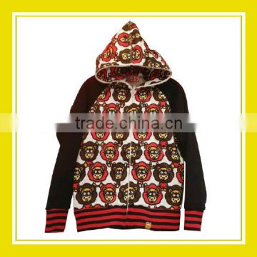 2016 Top Products Bros Baby Rinne Costume Play Lion Women Cotton Black Long Sleeve Red Zippered Hoodie