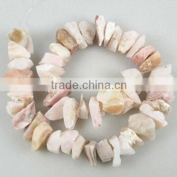 AB grade Natural Pink Opal rough gemstone strand