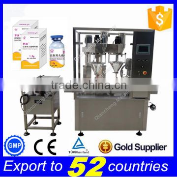 Automatic 2 nozzles higher speed 30g powder filling and packaging machine