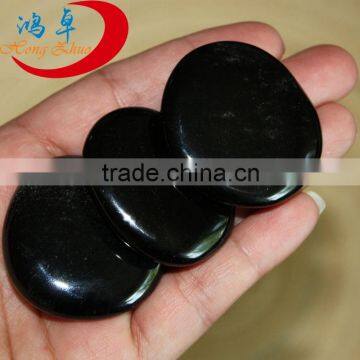 Natural black obsidian pocket palm stone stone healing