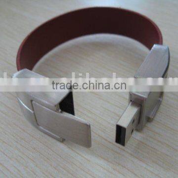 Leather bracelet usb drive,Metal wristband usb flash drive, leather wristband pendrive