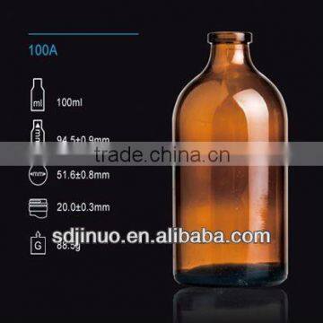 100ml amber antibiotics glass bottle