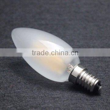 led candle light with frosted glass shell 2watt 4w 220V E14S