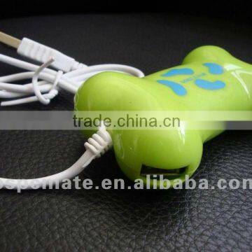 computer bone shaped 4 port usb hub