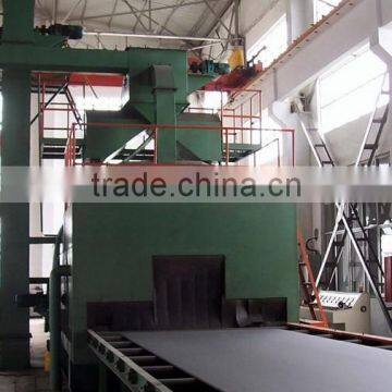 001A efficient roller type steel plate gritblast cleaning machine