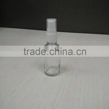 30ml Transparent Glass Essential Oil Bottle with Plastic Pump