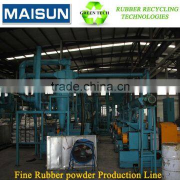 Full Automatic Fine Rubber Powder Making Machine / Scrap Tyre Recycle