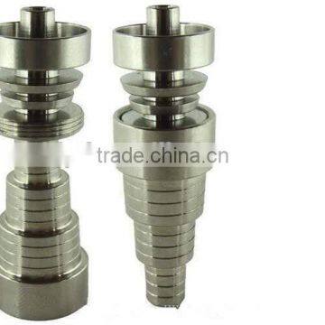 6 in 1 Adjustable Domeless Titanium Nail 14&18mm Male and Female Water pipe Smoking Pipes Free Shipping