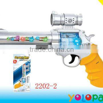 2013 newest and hot sale kids bright toy gun, plastic toy gun safe