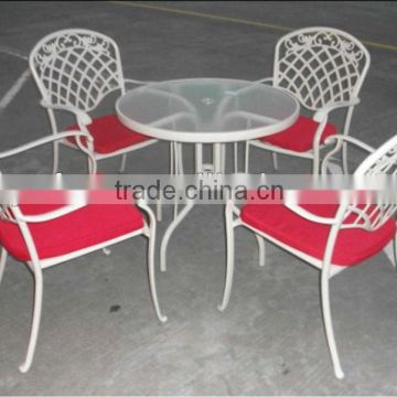 outdoor metal chair and table