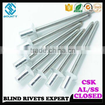 FACTORY CSK HEAD ALUMINUM STAINLESS STEEL CLOSED TYPE RIVETS