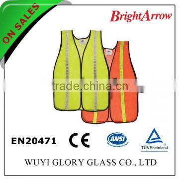 100% polyester EN 20471 safety reflective boy's hunting high visibility vest for usa from china